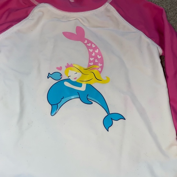 3PC Set Mermaid Bathing Suit & Sandals Baby Girl 12 mo - Picture 4 of 12